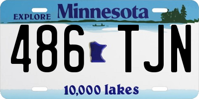 MN license plate 486TJN