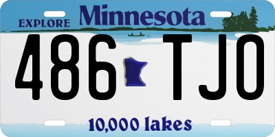 MN license plate 486TJO
