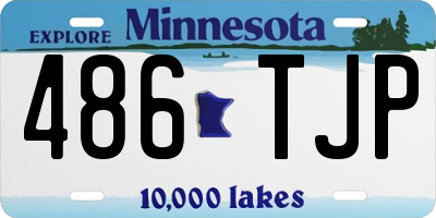 MN license plate 486TJP