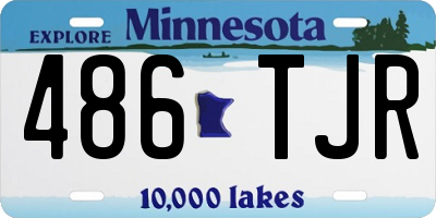 MN license plate 486TJR