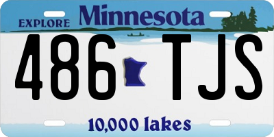 MN license plate 486TJS