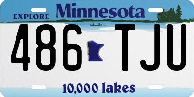 MN license plate 486TJU