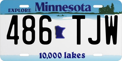 MN license plate 486TJW