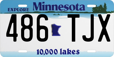 MN license plate 486TJX