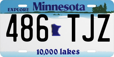 MN license plate 486TJZ