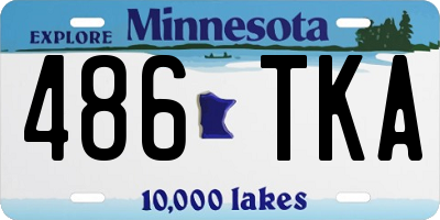 MN license plate 486TKA