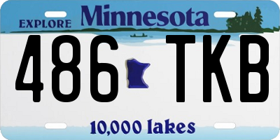 MN license plate 486TKB