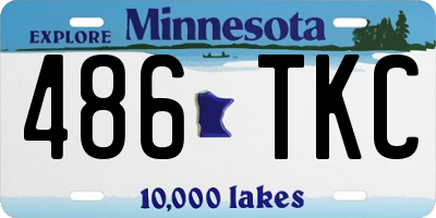 MN license plate 486TKC