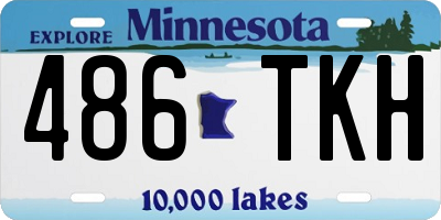 MN license plate 486TKH