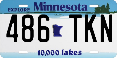 MN license plate 486TKN