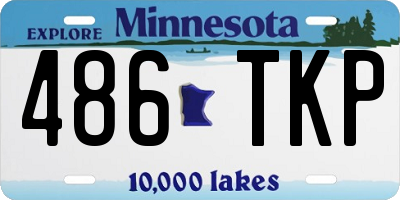 MN license plate 486TKP