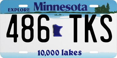 MN license plate 486TKS