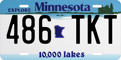 MN license plate 486TKT