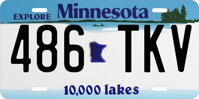 MN license plate 486TKV