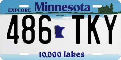 MN license plate 486TKY