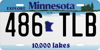 MN license plate 486TLB