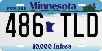 MN license plate 486TLD