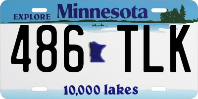 MN license plate 486TLK
