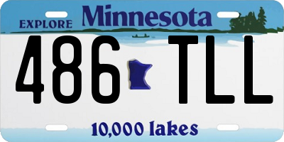 MN license plate 486TLL