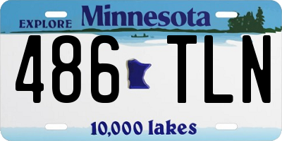 MN license plate 486TLN