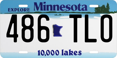 MN license plate 486TLO
