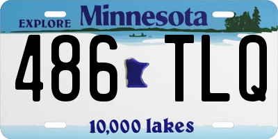 MN license plate 486TLQ