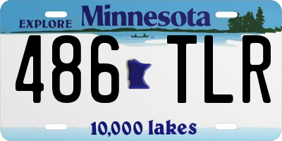 MN license plate 486TLR
