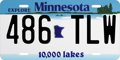 MN license plate 486TLW