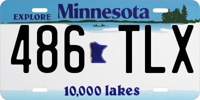 MN license plate 486TLX