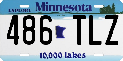 MN license plate 486TLZ