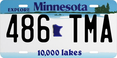 MN license plate 486TMA