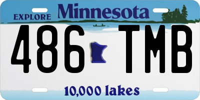 MN license plate 486TMB