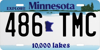 MN license plate 486TMC