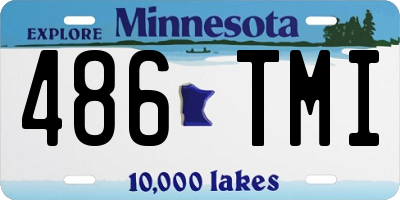 MN license plate 486TMI