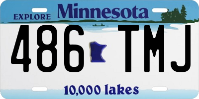 MN license plate 486TMJ
