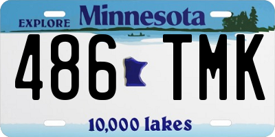 MN license plate 486TMK