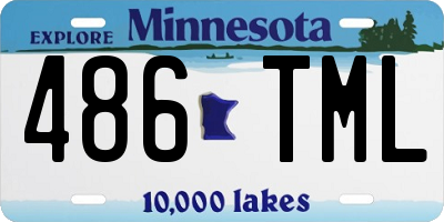 MN license plate 486TML