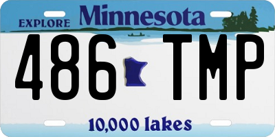 MN license plate 486TMP