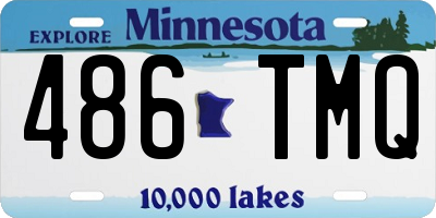 MN license plate 486TMQ