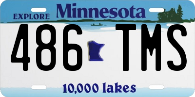 MN license plate 486TMS