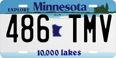 MN license plate 486TMV