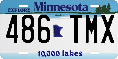 MN license plate 486TMX