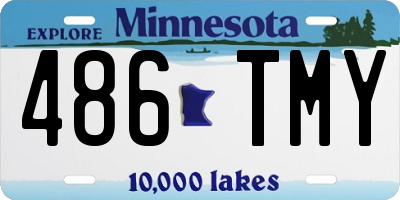 MN license plate 486TMY
