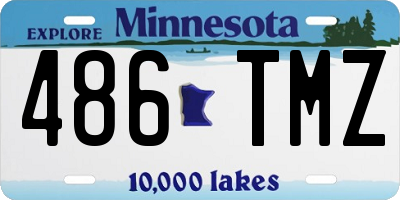 MN license plate 486TMZ