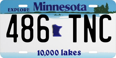 MN license plate 486TNC