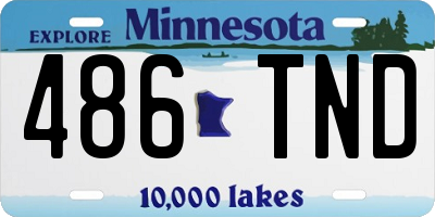 MN license plate 486TND