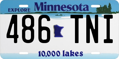MN license plate 486TNI