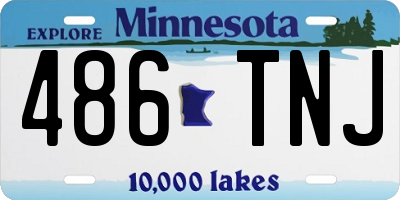 MN license plate 486TNJ