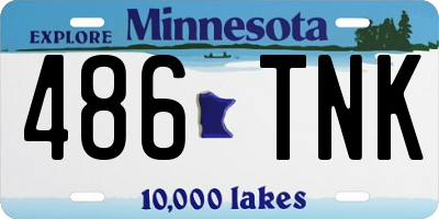 MN license plate 486TNK