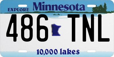 MN license plate 486TNL